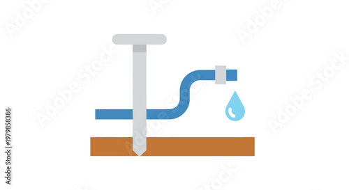 Leaking faucet with dripping water.