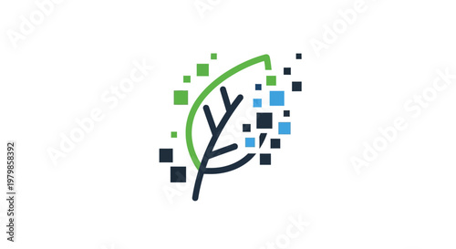 Leaf Graphic Design Element Icon.