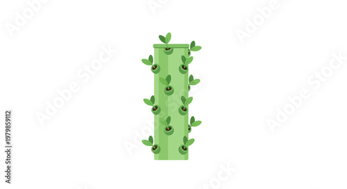 Green Indoor Herb Garden Planter Box.