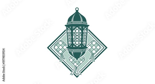 Green Lantern Islamic Decorative Light Fixture.