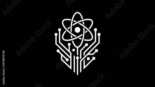 Abstract Atom and Circuit Board