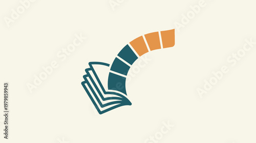 Abstract Book And Progress Icon Concept