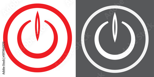 black and green power icon , Power icon vector illustration. Power Switch sign and symbol. Electric power, white background, EPS10 