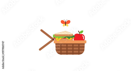 Colorful sandwich in a basket.