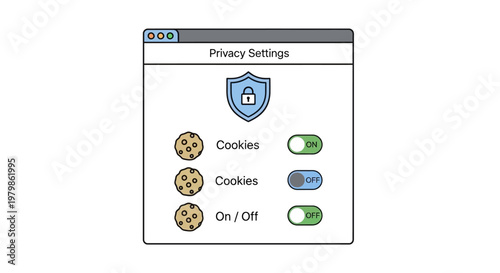 Computer browser privacy settings panel.