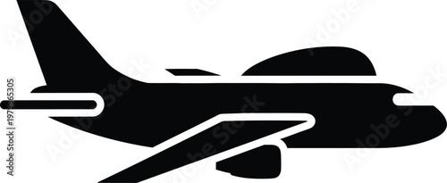 Passenger airplane in flight.