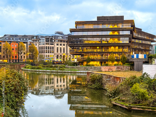 Street view of downtown Ghent, Belgium