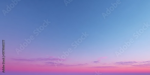 Serene Sunrise Sky with Soft Pink and Blue Gradient Colors