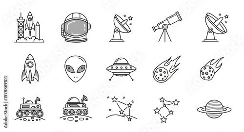 Space Objects and Telescopes Lineup.