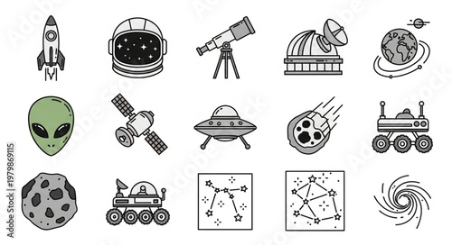 Space Objects and Symbols.