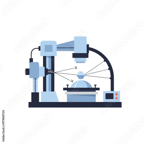 X-Ray Diffraction Machine Scanning Diamond Crystal for Analysis