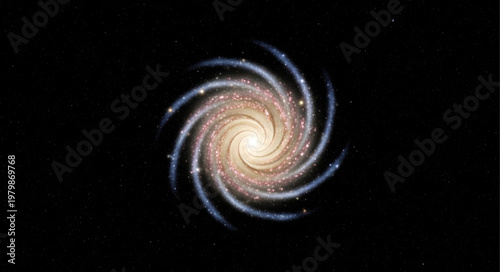 Spiral Galaxy Universe Starry Night Sky Cosmos.