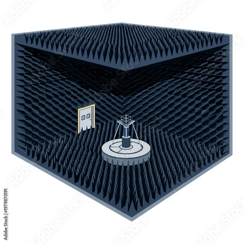 Anechoic Chamber with Turntable and Device Under Test