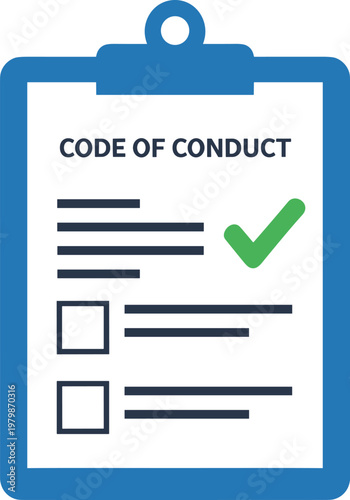 Code of conduct document, ethical guidelines checklist, corporate compliance policy.