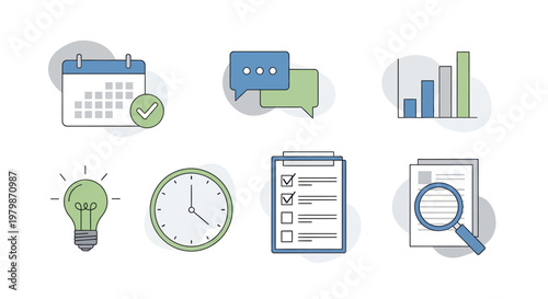 Collection of Business and Productivity Icons.