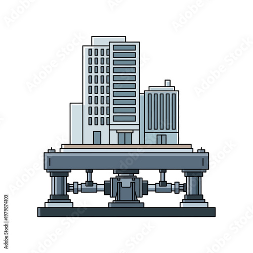 Modern Skyscraper Buildings on Seismic Base Isolator System