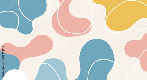 Colorful abstract shapes and lines.