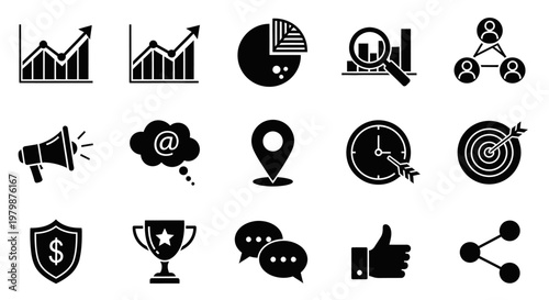 Business icons and symbols collection.