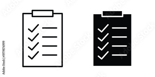 Guidelines icon. Flat and outline icons. Black icons