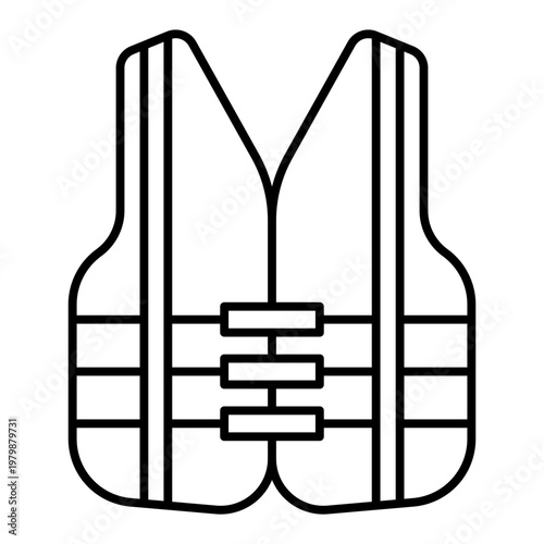 High visibility vest icon