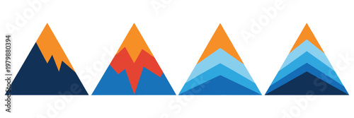 Pyramid, infographic design set, colorful triangular pyramid icons, upward arrows chart, business graph presentation, hierarchy structure visualization, data analytics, flat vector graphics for report
