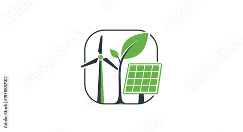 Renewable Energy Logo Design Elements Combined.