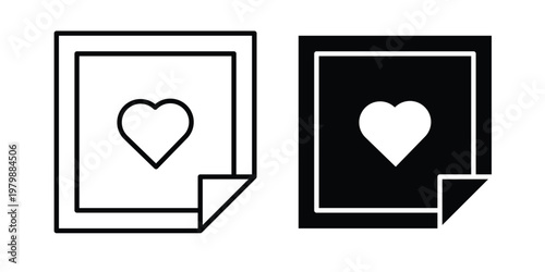 Nicotine patch icon. Flat and outline icons. Black icons