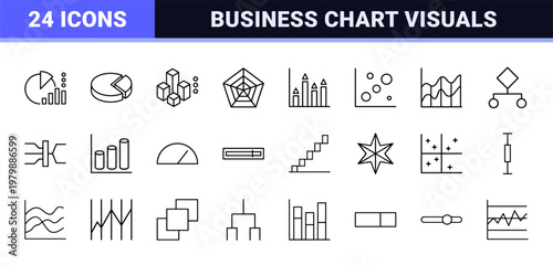 Data visualization and business analytics line graphics