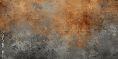 A weathered vintage backdrop featuring a grungy rusted metal surface with an aged paint texture and brown antique design