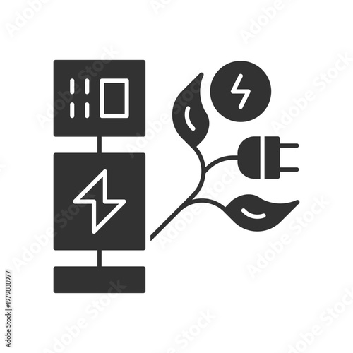 Charging Station Icon - Eco Friendly Icon