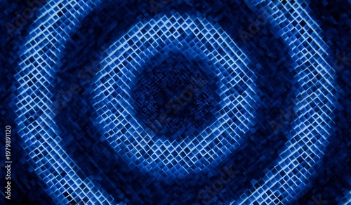 Modern technology wave pattern, geometry, abstract background, 3D illustration.