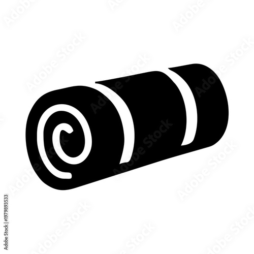 Rolled Towel Icon Vector Spa Bathroom Cleaning Hygiene Symbol