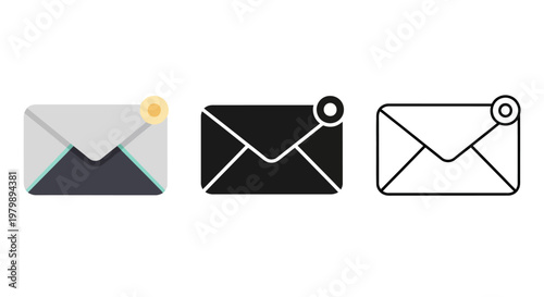 Email icons in different styles.