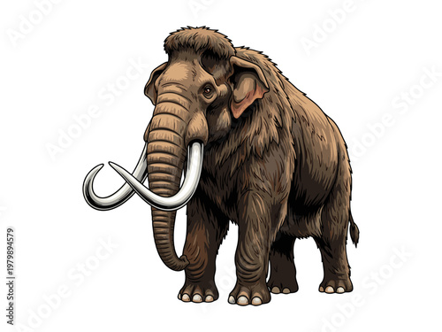 Foto Woolly Mammoth Prehistoric Elephant Illustration
