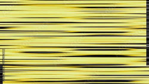 Bright golden yellow digital signal distortion producing rapid horizontal scanline artifacts simulating a continuous corrupted data transmission error 4K UHD