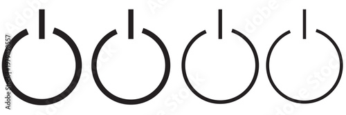 black, and green power icon , set collections power button icon On Off symbol. Power switch button sign. start and stop button template design , white background ,EPS10 