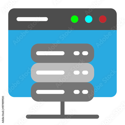 Hosting Vector Flat Icon Design