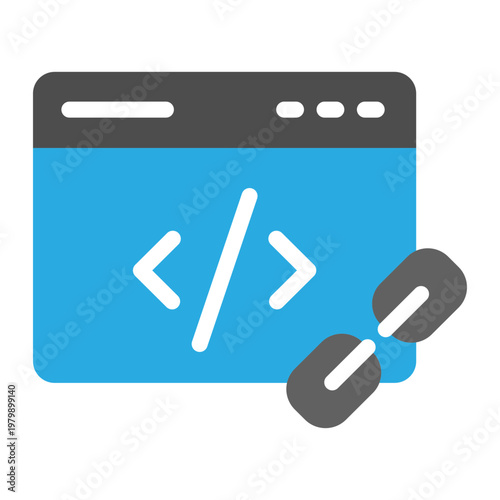 Links Vector Flat Icon Design