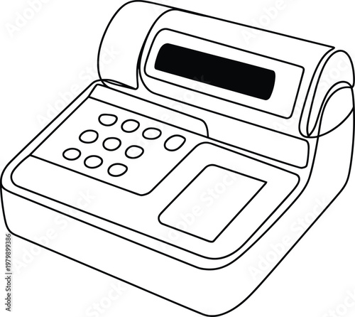 Modern electronic point of sale system used for processing customer financial transactions in retail stores
