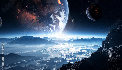 Unknown landscapes of outer space, somewhere far away　遥かどこかの宇宙の知られざる景色