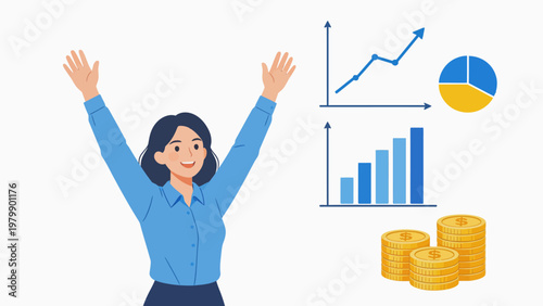 Business success celebration