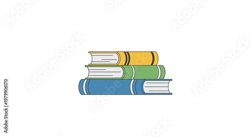 Stack of colorful book collection.