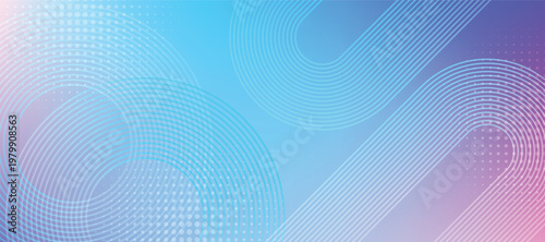 Pastel gradient abstract background. Modern shiny blue diagonal rounded lines pattern. Futuristic technology concept. Suit for cover, poster, banner, brochure, header, website