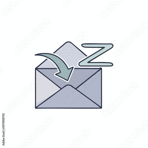 Sleep Envelope Illustration for Rest and Relaxation Concepts