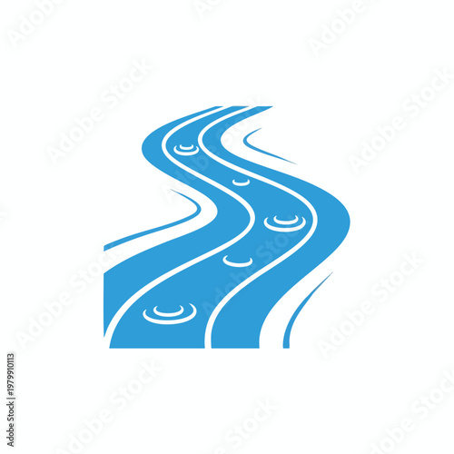 Abstract Flowing Water Illustration for Creative and Design Projects