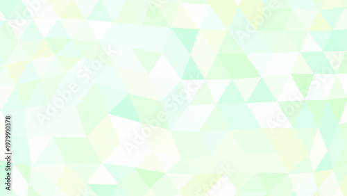 クリスタル風パステル三角形モザイク抽象背景グラデーション素材　緑
