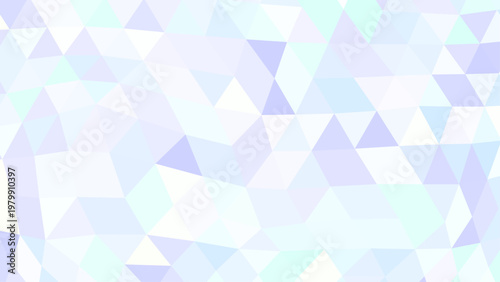 クリスタル風パステル三角形モザイク抽象背景グラデーション素材　青