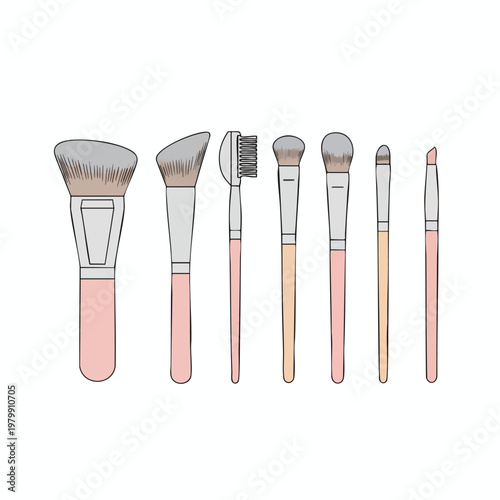 Professional Makeup Brush Set for Beauty and Cosmetics Application