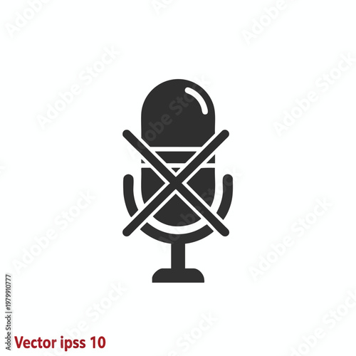 Professional microphone on adjustable stand for recording and broadcasting
