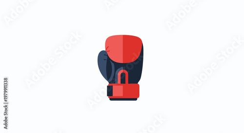 Red and black boxing glove.